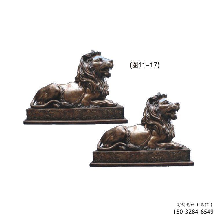 金華公園獅子雕塑供求，景觀雕塑，鑄銅趴獅雕塑優(yōu)選