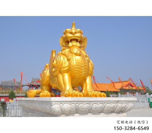南岸廣場(chǎng)貔貅雕塑，動(dòng)物彩繪雕塑，抽象效果