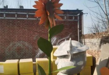楚雄太陽花雕塑工程，美陳雕塑，玻璃鋼太陽花雕塑廠家