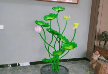 杭州荷花雕塑異型優選，城市裝飾，展示荷花雕塑定做