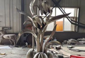 西湖木棉花雕塑制造商，城市雕塑，不銹鋼木棉花雕塑廠家