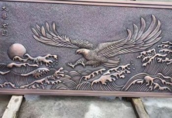 上城老鷹浮雕訂做，景區雕塑，鍛銅動物浮雕定價