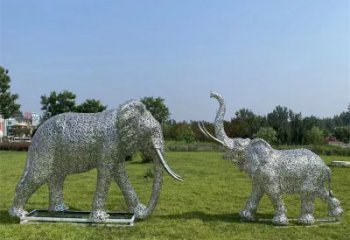 大渡口鏤空大象雕塑制造商，動物擺件，透雕大象雕塑定制