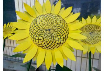 雙橋抽象花籃雕塑展品，小區雕塑，葵花花籃雕塑工程制作精選