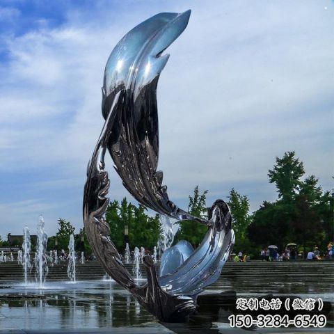 羽毛雕塑制作，園林裝飾，建筑鏡面羽毛雕塑批發
